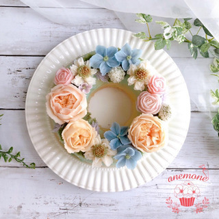 あんこのお花で作るケーキ♡あんフラワーケーキ教室