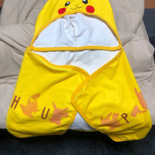 ピカチュウ　フード付きタオル