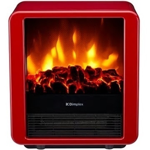 未使用　電気ヒーター 暖炉 ファンヒーター内蔵 MiniCube レッド