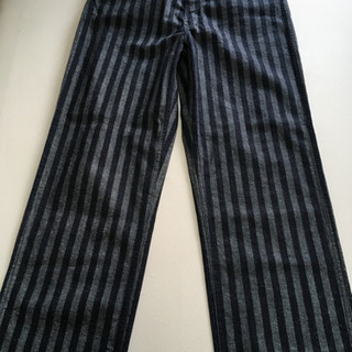 【美品】ザスタイリストジャパン　デニム ストライプワイドパンツ