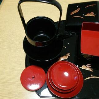 お正月用品 三段重とお屠蘇セットの画像