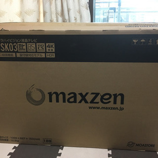 ほぼ新品☆2019年製 maxzen 43インチ 4K対応液晶テレビ