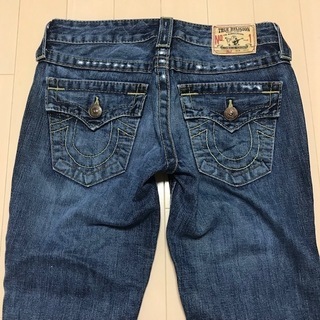 【超希少】トゥルーレリジョン レディース ダメージ デニム ジーンズ 美ラインの画像