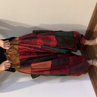 エスニックファッション　パッチワークサルエル