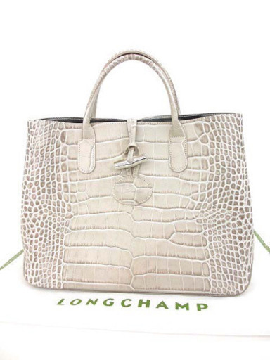 美品 ロンシャン LONGCHAMP ロゾ クロコ トートバッグ