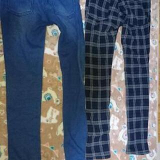 裏モコチェックとデニムスキニー二点セット