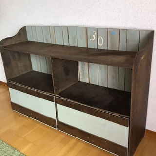 カフェ風　本棚　シェルフ
