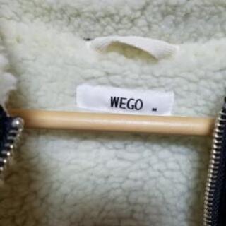 WEGO コーデュロイZIPボアブルゾン ブラック Mの画像