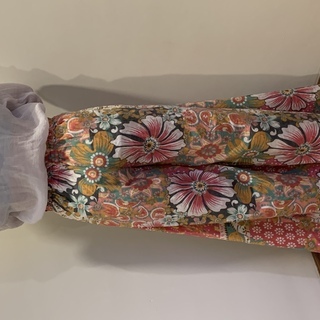 エスニックワイドパンツ　ピンクの画像