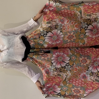 エスニックワイドパンツ　ピンクの画像