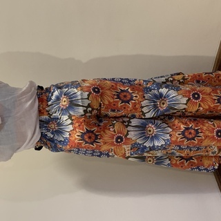 エスニックワイドパンツ　オレンジの画像