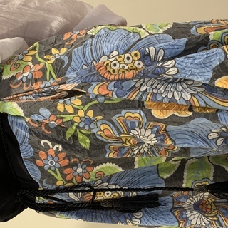 エスニックワイドパンツ　ブルーの画像