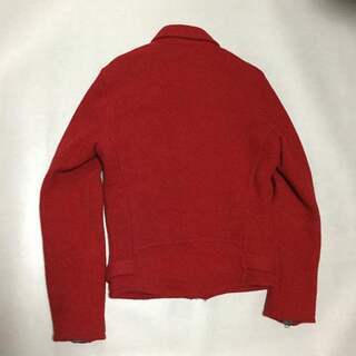 新品★SHIPS JET BLUE ライダースジャケット★シップス RED レッド SILVER シルバー street HIPHOP ROCK 正装 カジュアル パーティの画像