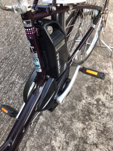 Ｏ５Ｔ電動自転車Ｍ４１Ｗブリジストンアンジェリーノ6アンペア濃い紫色