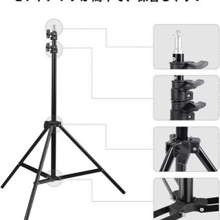 【新品未使用】背景スタンド 200*300cm 背景布クリップ6個付き 背景サポートシステム 撮影スタジオ バックグラウンドスタンド 調節可能 写真 撮影用背景スタンド 手袋、キャリーバッグ付きの画像