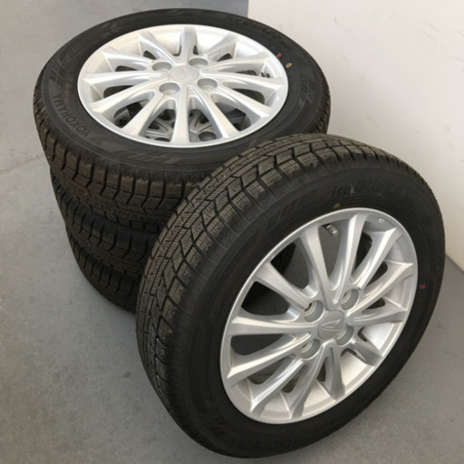 値下げ‼️132-2ヨコハマiceGUARD6 155/65R14ダイハツ純正アルミホイール付4本セット14×4.5J +45バリ山イボあり2018年製造YOKOHAMAスタッドレス
