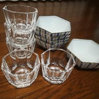 ガラスと、和皿　10枚