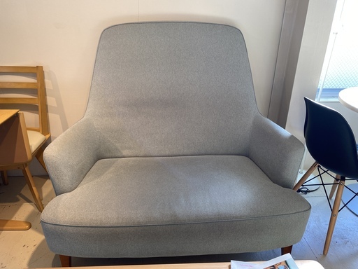 Francfranc フランフラン ソファー ハイバックソファ 1P～2P ミント系カラー 中古品