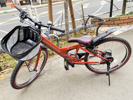 美品 整備済☆ブリヂストン マウンテンバイク 子供用 自転車 22インチ オレンジ