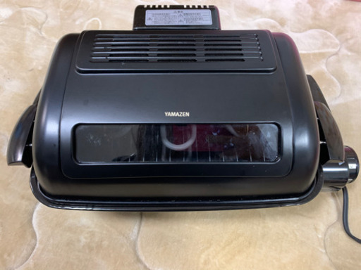 [山善] ワイドグリル フィッシュロースター マットブラック