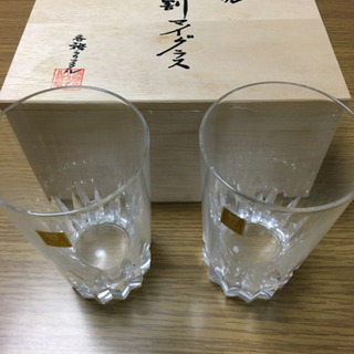 カガミクリスタルのグラス２個　管理番号Ｚ
