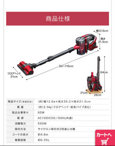 美品アイリスオーヤマ掃除機