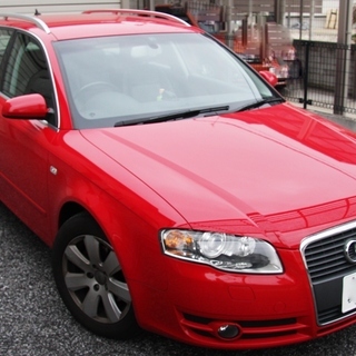 アウディ　A4アバント　2.0　車検1年　☆綺麗なレッド　内外装綺麗　革シート　シートヒーター☆　商談中の画像