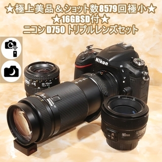 ★極上美品＆ショット数8579回極小＆16GBSD付★ニコン D...
