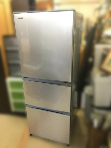 【自社配送は札幌市内限定】ニオイ残り有り 格安 TOSHIBA/東芝 冷凍冷蔵庫 330L 2017年製 GR-K33S