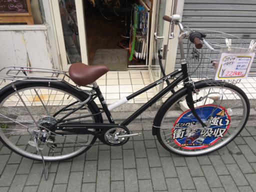 パンクに強い シティーサイクル27インチ 6段ギア［新車］