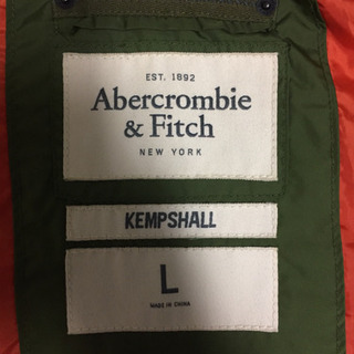 Abercrombie&Fitch アバクロンビー＆フィッチ KEMPSHALL ダウンジャケット パーカー ジャケット ブルゾン メンズ Lサイズ カーキ アバクロ の画像