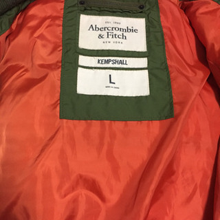 Abercrombie&Fitch アバクロンビー＆フィッチ KEMPSHALL ダウンジャケット パーカー ジャケット ブルゾン メンズ Lサイズ カーキ アバクロ の画像