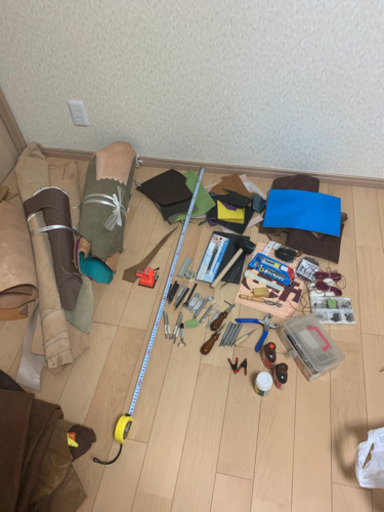 レザークラフト　用具一式　革大量