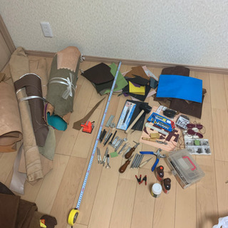 レザークラフト　用具一式　革大量