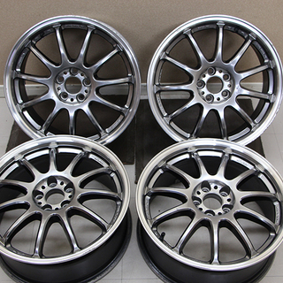 じじぃ WORK EMOTION 11R ホイール2本　B WORK EMOTION 11R アルミホイール 17×7JJ 5H PCD100 ＋47 スバル