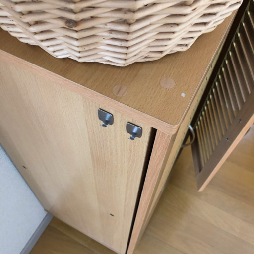 【最終処分　3/15迄】木製 下駄箱 シューズクローゼット シンプル ルーバー 無印良品 カリモク IKEA