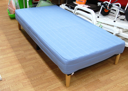 NITORI シングル脚付きマットレス ベッド 幅97×奥行196×高さ42cm ラーム2 KD 寝具 ライトグレー ニトリ☆ PayPay(ペイペイ)決済可能 ☆ 札幌市 清田区 平岡