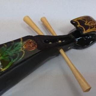 中国 古楽器　弦楽器 ミニチュア 二胡 三胡 笛 琴 一弦琴 木製 オブジェ 置物 マンダリン チャイニーズ コレクション レトロ アンティークの画像