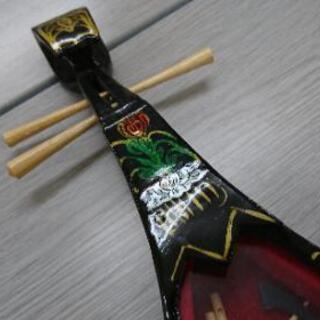 中国 古楽器　弦楽器 ミニチュア 二胡 三胡 笛 琴 一弦琴 木製 オブジェ 置物 マンダリン チャイニーズ コレクション レトロ アンティークの画像