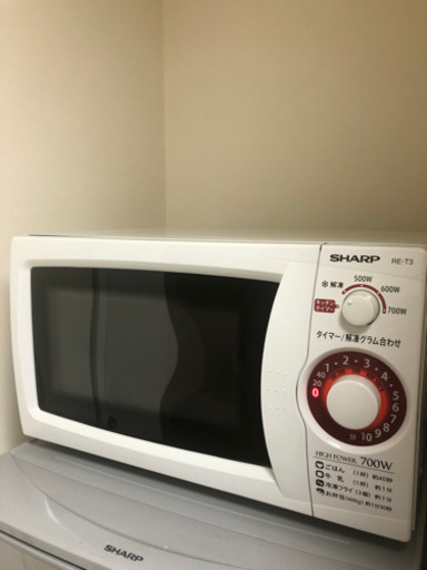 シャープ　電子レンジ　2年使用　譲ります