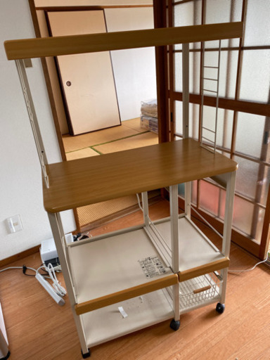 レンジ及び炊飯器が両方置ける棚・美品！棚のみ！