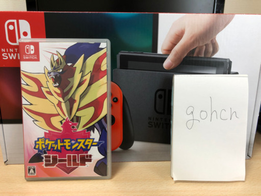 switch本体(付属品完備)＋他社製コントローラー＋ポケモンシールド＋32GB
