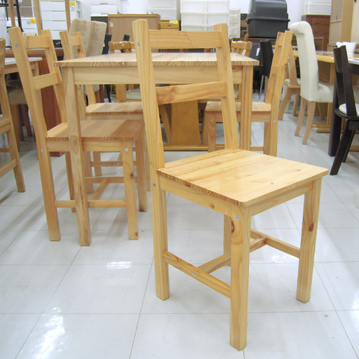 4人掛け ダイニングテーブルセット 椅子4脚 幅110cm 苫小牧西店