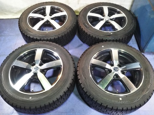 冬16インチ★人気のブラポリ色★プリウスα ジューク アクセラ クラウン イプサム SAI サイ カムリ プリウスアルファ 205/60R16 ダンロップ 富山/4本