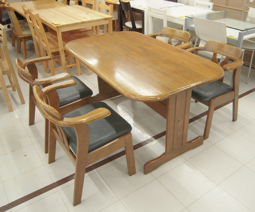 ダイニングセット 4人掛け 幅135×奥行80×高さ69.5cm ダイニング チェア4脚セット 苫小牧西店