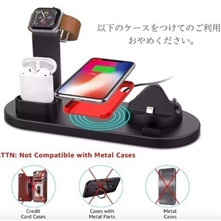 複数充電可能！ワイヤレス充電器　ブラック・ホワイト
