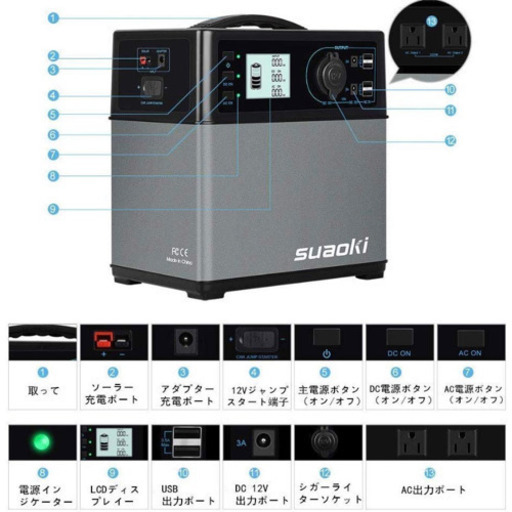 suaoki ポータブル電源 カーバッテリー suaoki PS5B