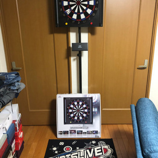 ※交渉中 ダーツ スタンド DARTSLIVE ダーツライブ ポールスタンド ブラック 200Sセットの画像