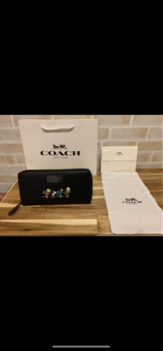 COACH 長財布　黒　16220B スヌーピー