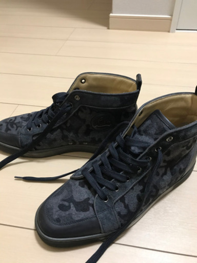 値下げ中　クリスチャンルブタン　レザーカモフラハイカットスニーカー　29〜30cm
